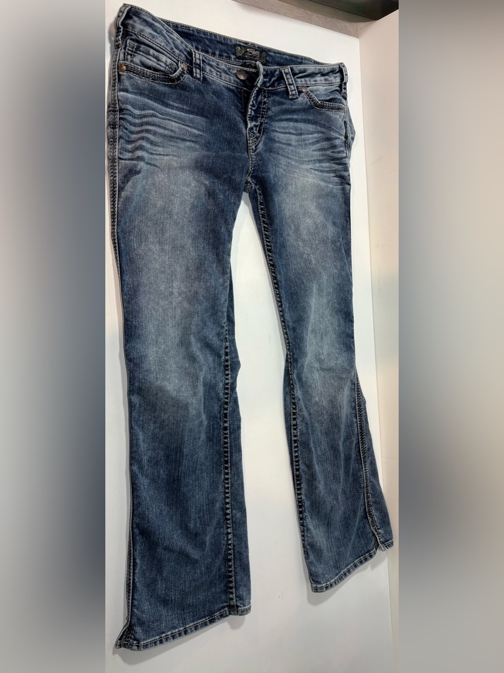 Women’Low Rise Silver Jeans
